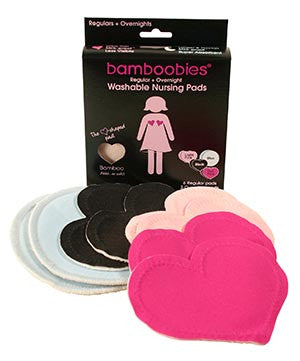  Bamboobies Women's Nursing Pads, Reusable and Washable, Blue  and Light Pink, 3 Regular Pairs and 1 Overnight Pairs, Leak-Proof Pads for  Breastfeeding, 4 Pairs : Nursing Bra Pads : Baby